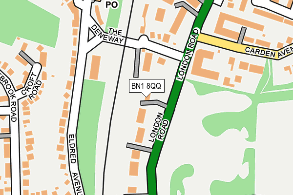 BN1 8QQ map - OS OpenMap – Local (Ordnance Survey)