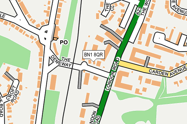 BN1 8QR map - OS OpenMap – Local (Ordnance Survey)