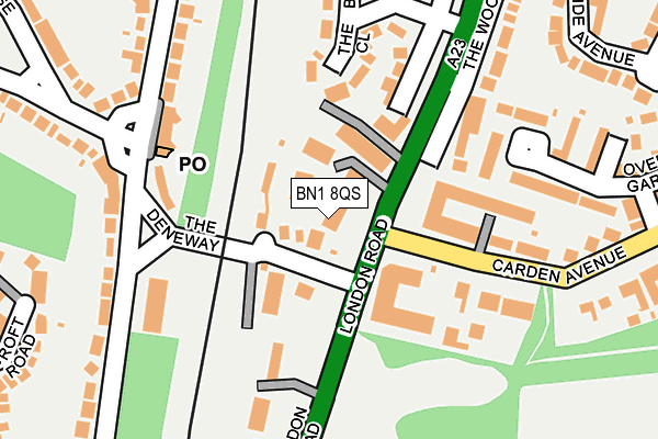 BN1 8QS map - OS OpenMap – Local (Ordnance Survey)