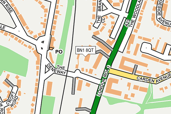 BN1 8QT map - OS OpenMap – Local (Ordnance Survey)