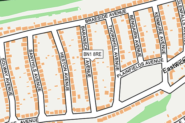 BN1 8RE map - OS OpenMap – Local (Ordnance Survey)