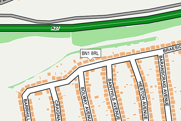 BN1 8RL map - OS OpenMap – Local (Ordnance Survey)