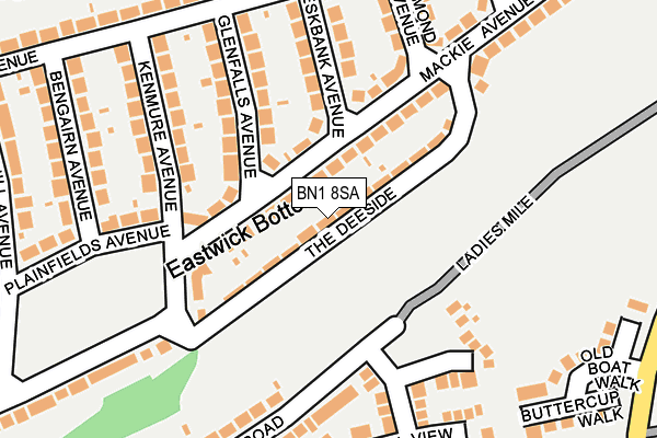 BN1 8SA map - OS OpenMap – Local (Ordnance Survey)