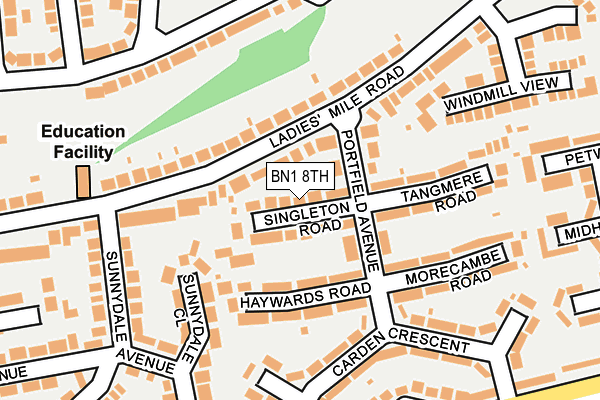 BN1 8TH map - OS OpenMap – Local (Ordnance Survey)