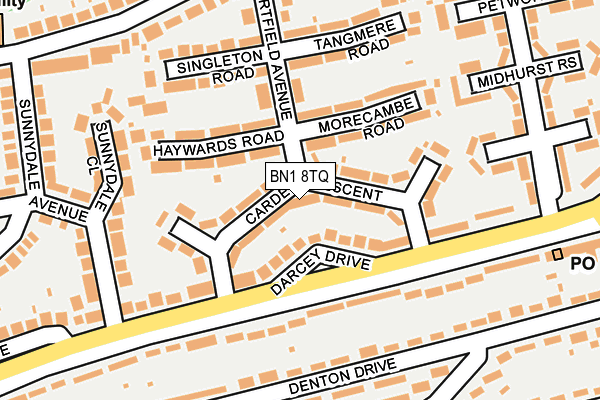 BN1 8TQ map - OS OpenMap – Local (Ordnance Survey)