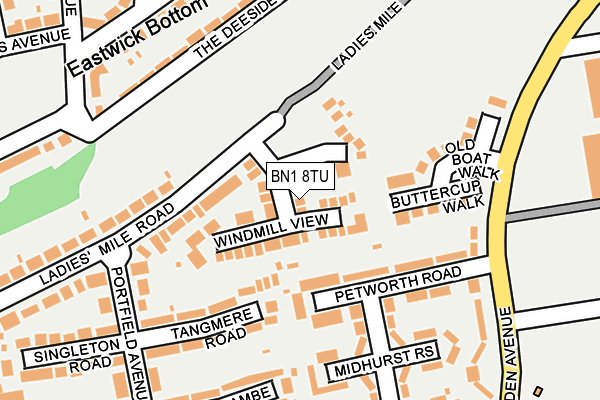 BN1 8TU map - OS OpenMap – Local (Ordnance Survey)