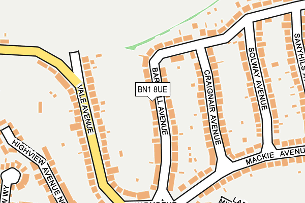 BN1 8UE map - OS OpenMap – Local (Ordnance Survey)