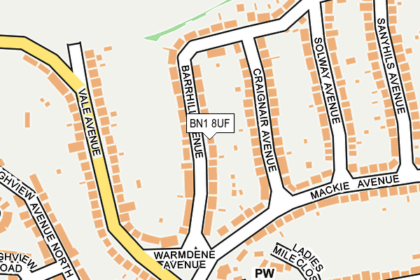 BN1 8UF map - OS OpenMap – Local (Ordnance Survey)