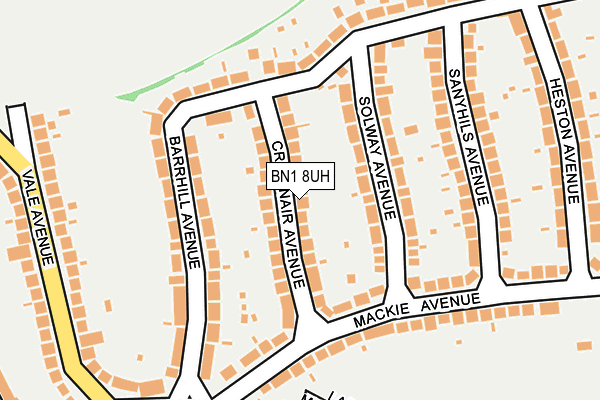 BN1 8UH map - OS OpenMap – Local (Ordnance Survey)