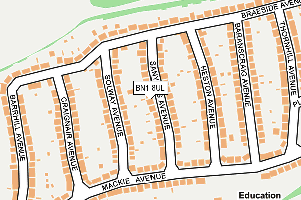 BN1 8UL map - OS OpenMap – Local (Ordnance Survey)