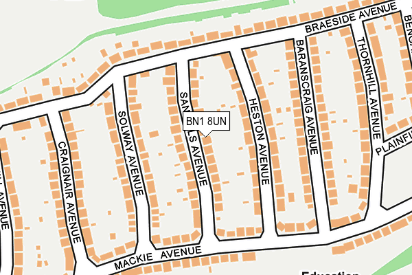 BN1 8UN map - OS OpenMap – Local (Ordnance Survey)