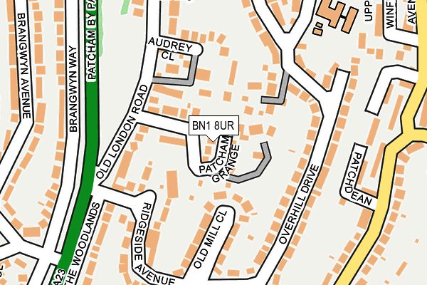 BN1 8UR map - OS OpenMap – Local (Ordnance Survey)