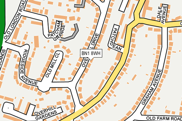 BN1 8WH map - OS OpenMap – Local (Ordnance Survey)