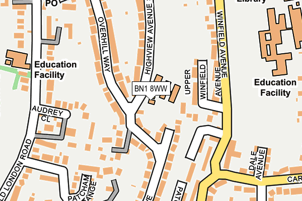 BN1 8WW map - OS OpenMap – Local (Ordnance Survey)