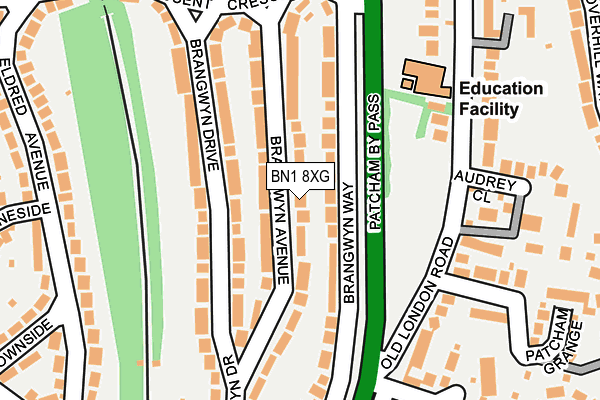 BN1 8XG map - OS OpenMap – Local (Ordnance Survey)