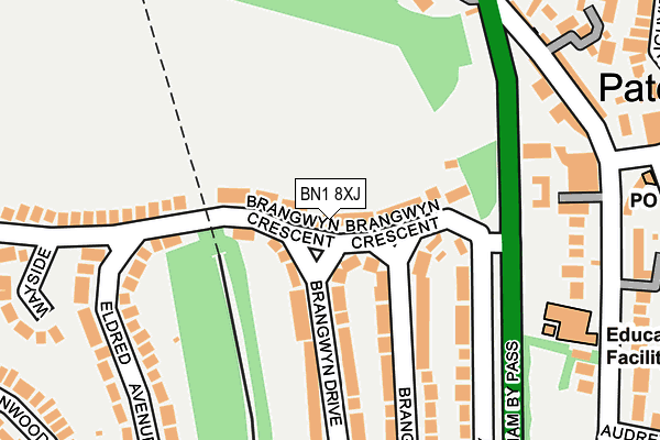 BN1 8XJ map - OS OpenMap – Local (Ordnance Survey)