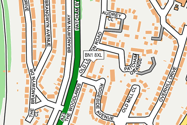BN1 8XL map - OS OpenMap – Local (Ordnance Survey)