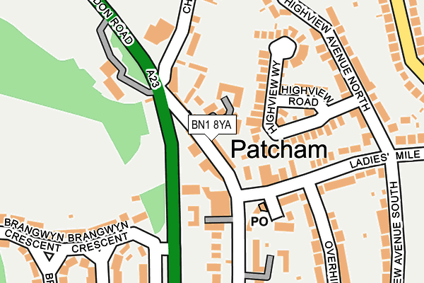 Map of MANSELL MCTAGGART PATCHAM LIMITED at local scale