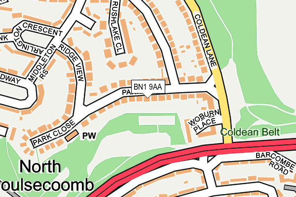 Map of COLDEAN LOCAL STORE LTD at local scale