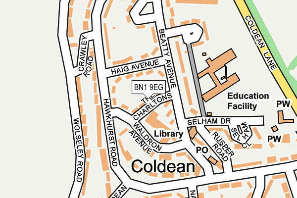BN1 9EG map - OS OpenMap – Local (Ordnance Survey)