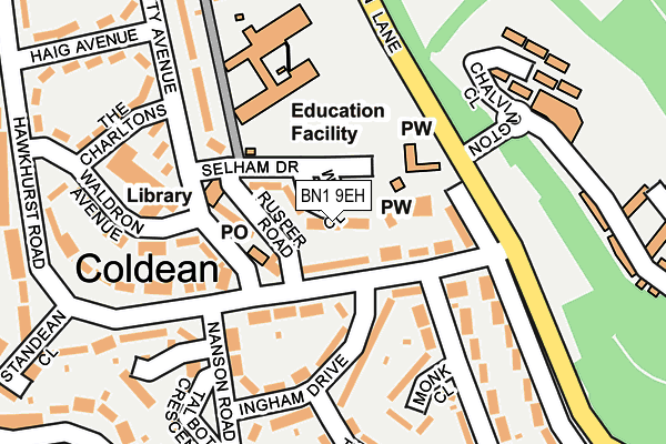 BN1 9EH map - OS OpenMap – Local (Ordnance Survey)