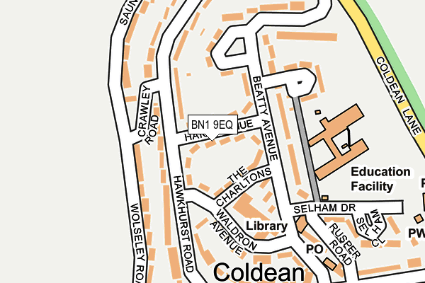 BN1 9EQ map - OS OpenMap – Local (Ordnance Survey)