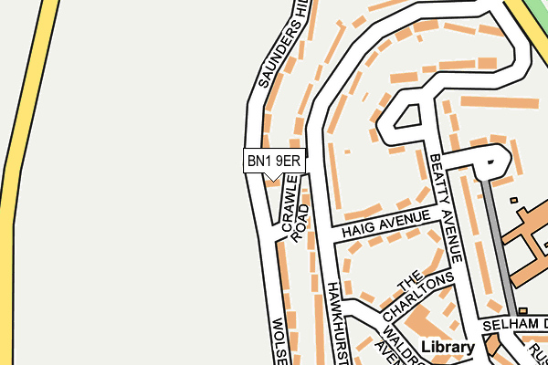 BN1 9ER map - OS OpenMap – Local (Ordnance Survey)