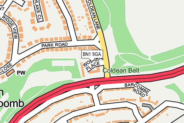 BN1 9GA map - OS OpenMap – Local (Ordnance Survey)
