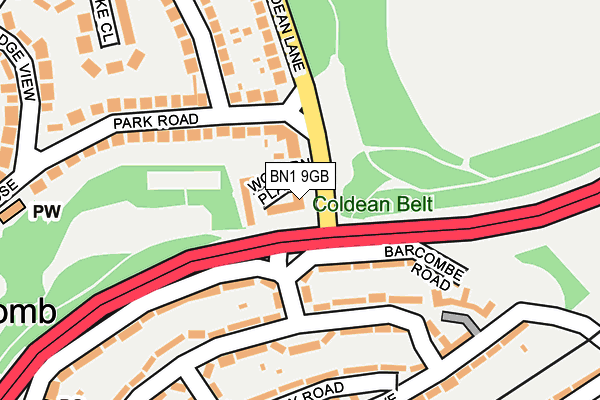 BN1 9GB map - OS OpenMap – Local (Ordnance Survey)