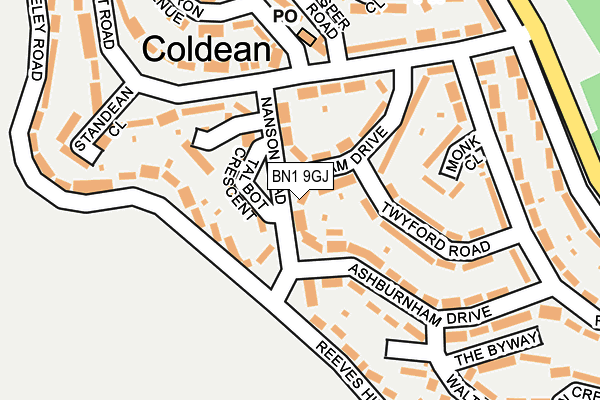 BN1 9GJ map - OS OpenMap – Local (Ordnance Survey)