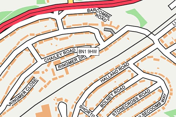 BN1 9HW map - OS OpenMap – Local (Ordnance Survey)