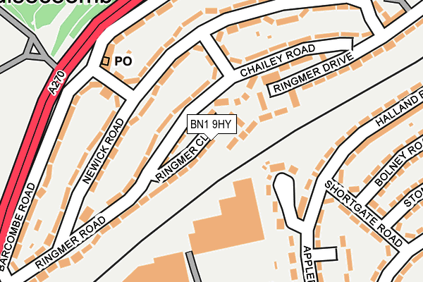 BN1 9HY map - OS OpenMap – Local (Ordnance Survey)
