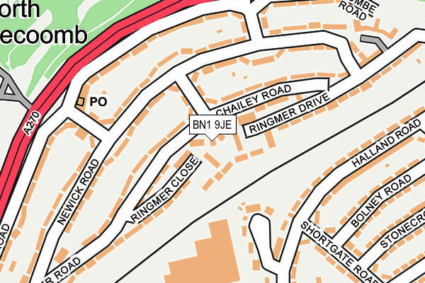 BN1 9JE map - OS OpenMap – Local (Ordnance Survey)