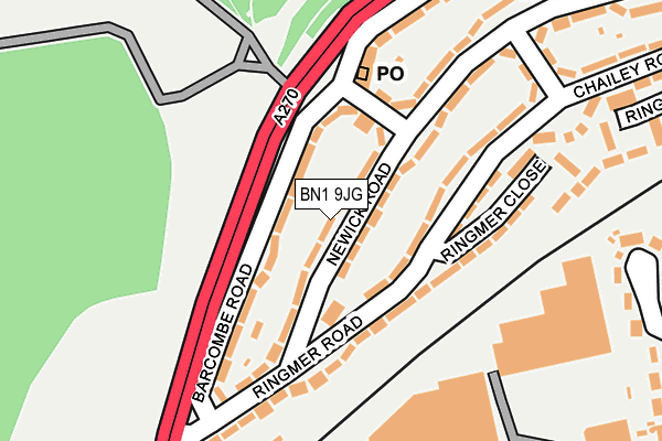 BN1 9JG map - OS OpenMap – Local (Ordnance Survey)