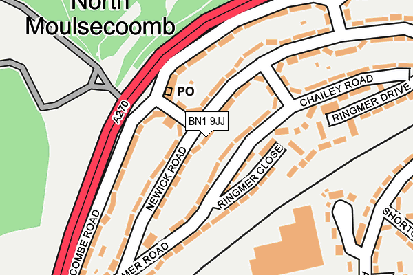 BN1 9JJ map - OS OpenMap – Local (Ordnance Survey)