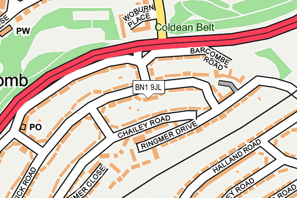 BN1 9JL map - OS OpenMap – Local (Ordnance Survey)