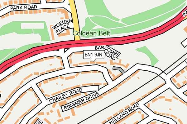 BN1 9JN map - OS OpenMap – Local (Ordnance Survey)