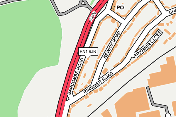 BN1 9JR map - OS OpenMap – Local (Ordnance Survey)