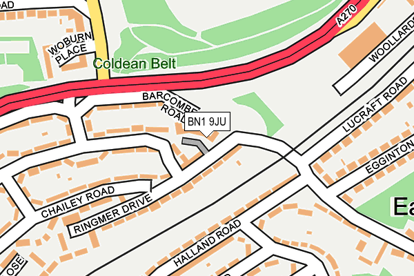 BN1 9JU map - OS OpenMap – Local (Ordnance Survey)