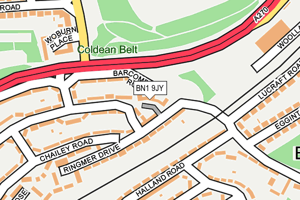BN1 9JY map - OS OpenMap – Local (Ordnance Survey)