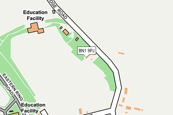 BN1 9PJ map - OS OpenMap – Local (Ordnance Survey)