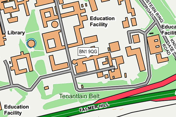 BN1 9QG map - OS OpenMap – Local (Ordnance Survey)