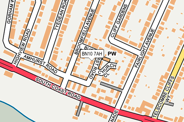 BN10 7AH map - OS OpenMap – Local (Ordnance Survey)