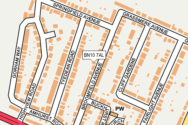 BN10 7AL map - OS OpenMap – Local (Ordnance Survey)