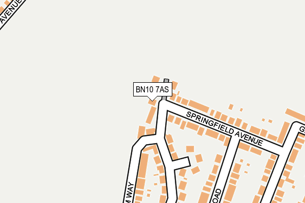 BN10 7AS map - OS OpenMap – Local (Ordnance Survey)