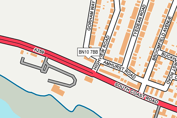 BN10 7BB map - OS OpenMap – Local (Ordnance Survey)