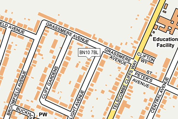 BN10 7BL map - OS OpenMap – Local (Ordnance Survey)