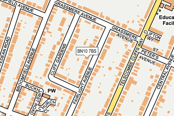 BN10 7BS map - OS OpenMap – Local (Ordnance Survey)
