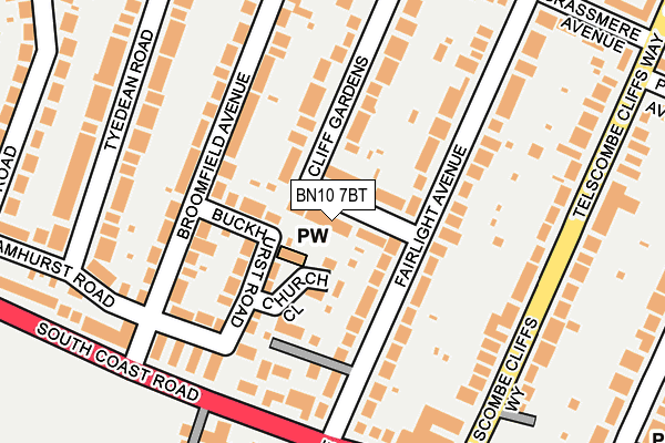 BN10 7BT map - OS OpenMap – Local (Ordnance Survey)