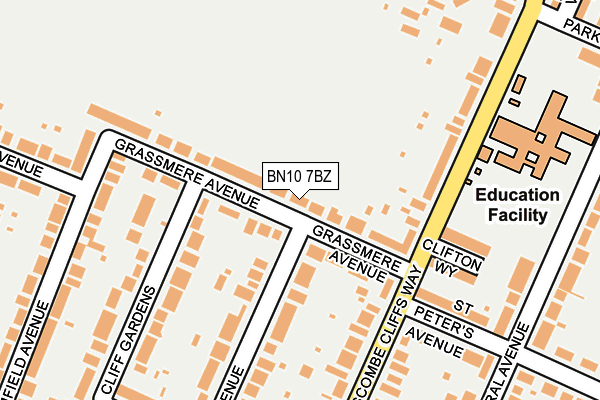 BN10 7BZ map - OS OpenMap – Local (Ordnance Survey)